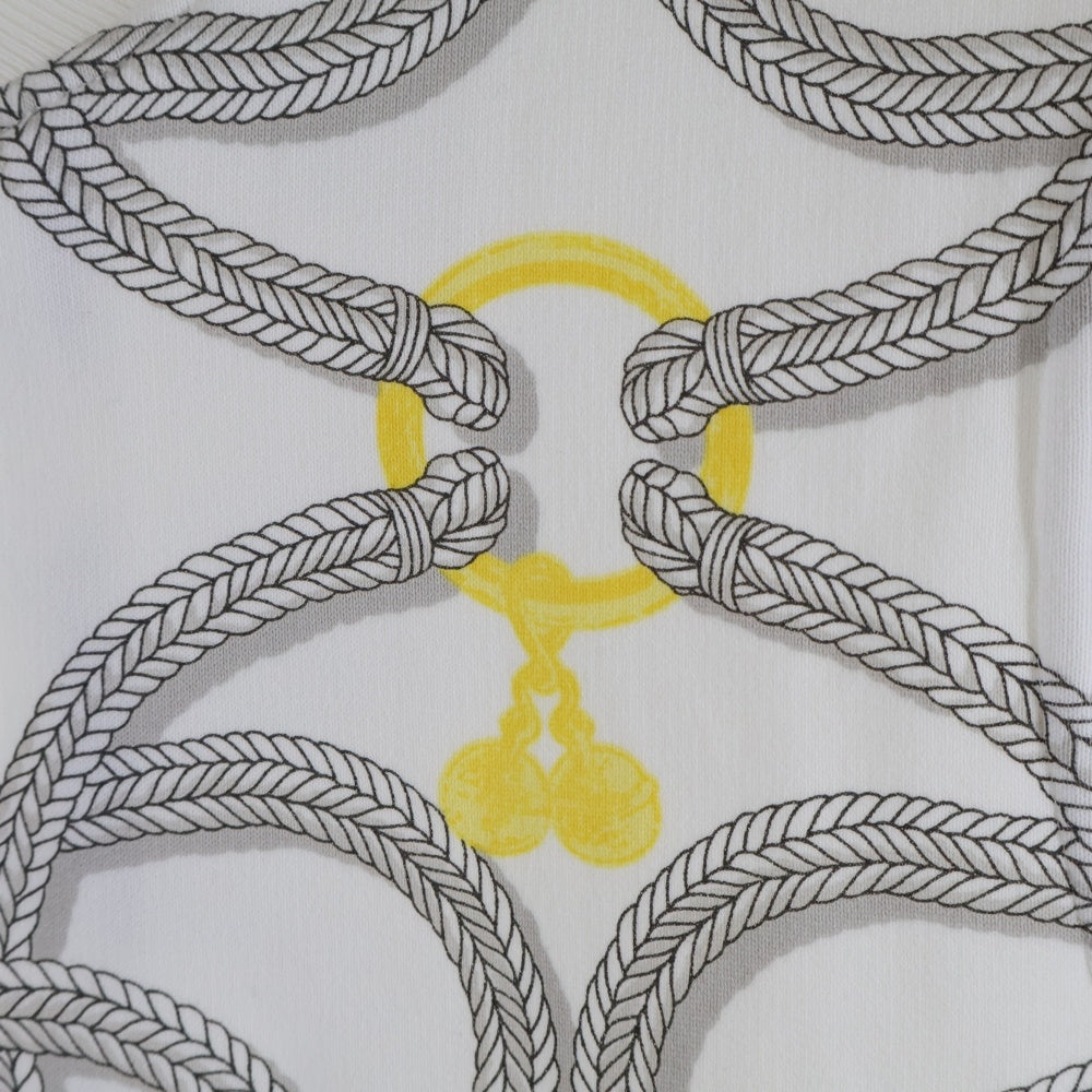 HERMES(エルメス) 25AW パルフロワ リミックス 総柄プリント セリエ スナップボタン スウェット ボンバージャケット ブルゾン ホワイト レディース 5H4203DT