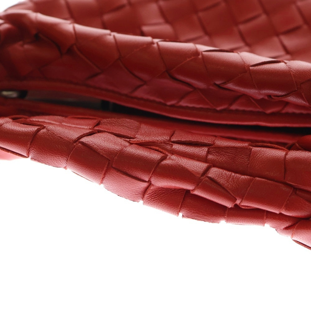 BOTTEGA VENETA(ボッテガヴェネタ) イントレチャート ミニ ジョディ ハンドバッグ ポーチ ケース セカンドバッグ レザー レッド レディース
