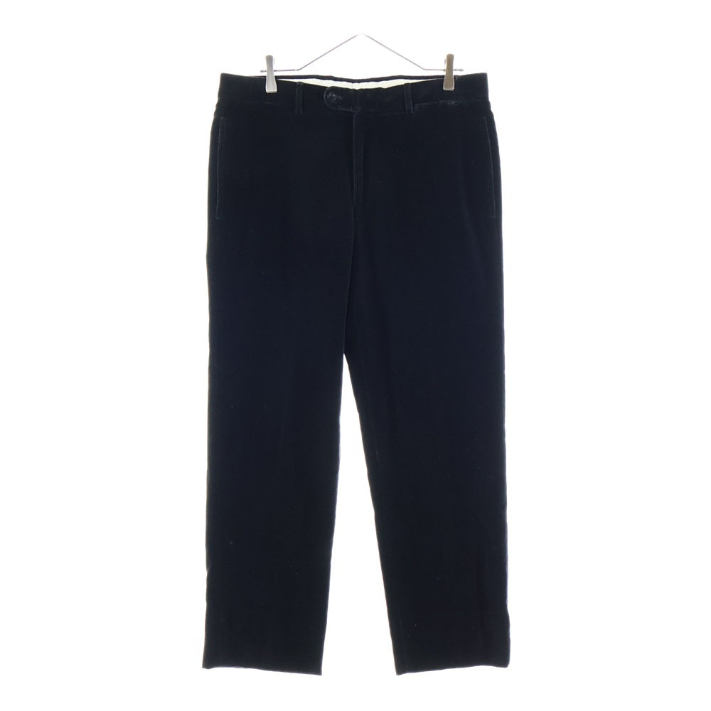 HERMES(エルメス) ベロア ベルベット ノータック スラックスパンツ トラウザーズ ブラック