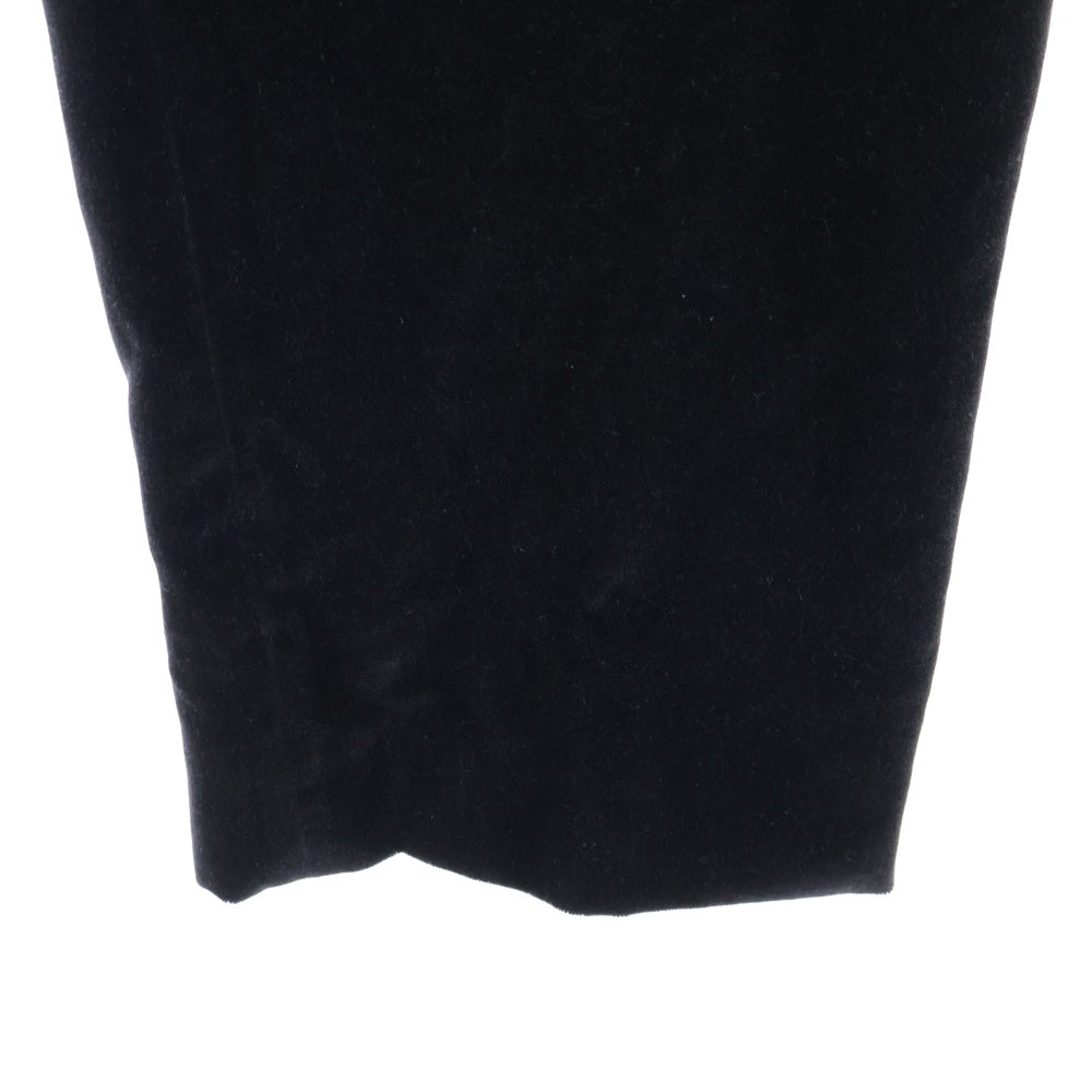 HERMES(エルメス) ベロア ベルベット ノータック スラックスパンツ トラウザーズ ブラック