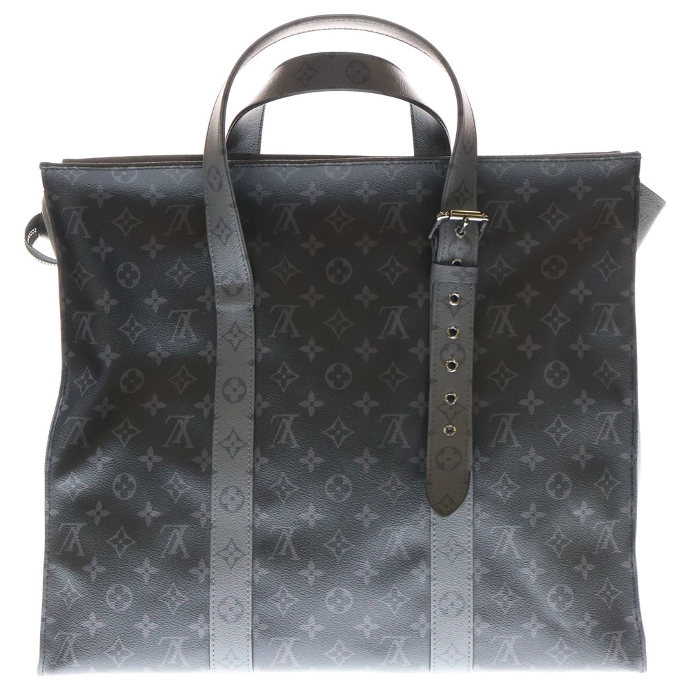 LOUIS VUITTON(ルイヴィトン) モノグラム・エクリプス カバジップGM ハンドバッグ トートバッグ ブラック×グレー PVC M45379 シルバー金具