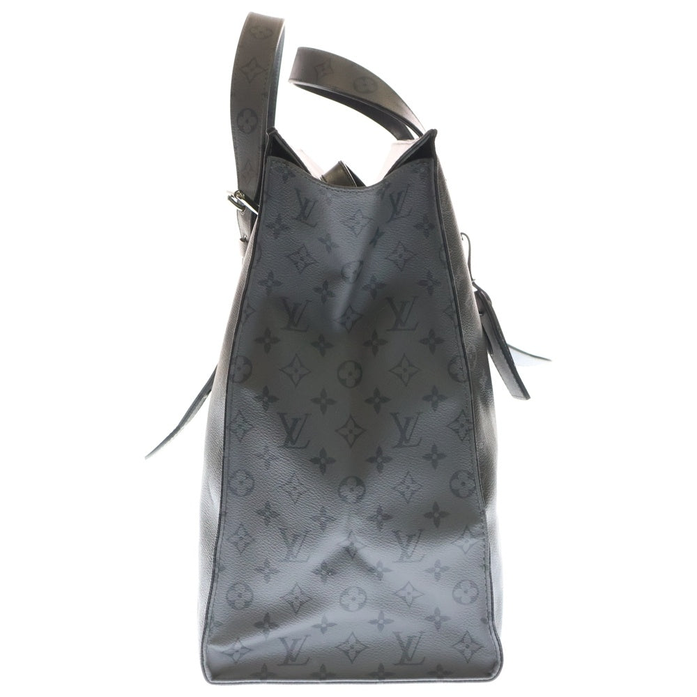 LOUIS VUITTON(ルイヴィトン) モノグラム・エクリプス カバジップGM ハンドバッグ トートバッグ ブラック×グレー PVC M45379 シルバー金具