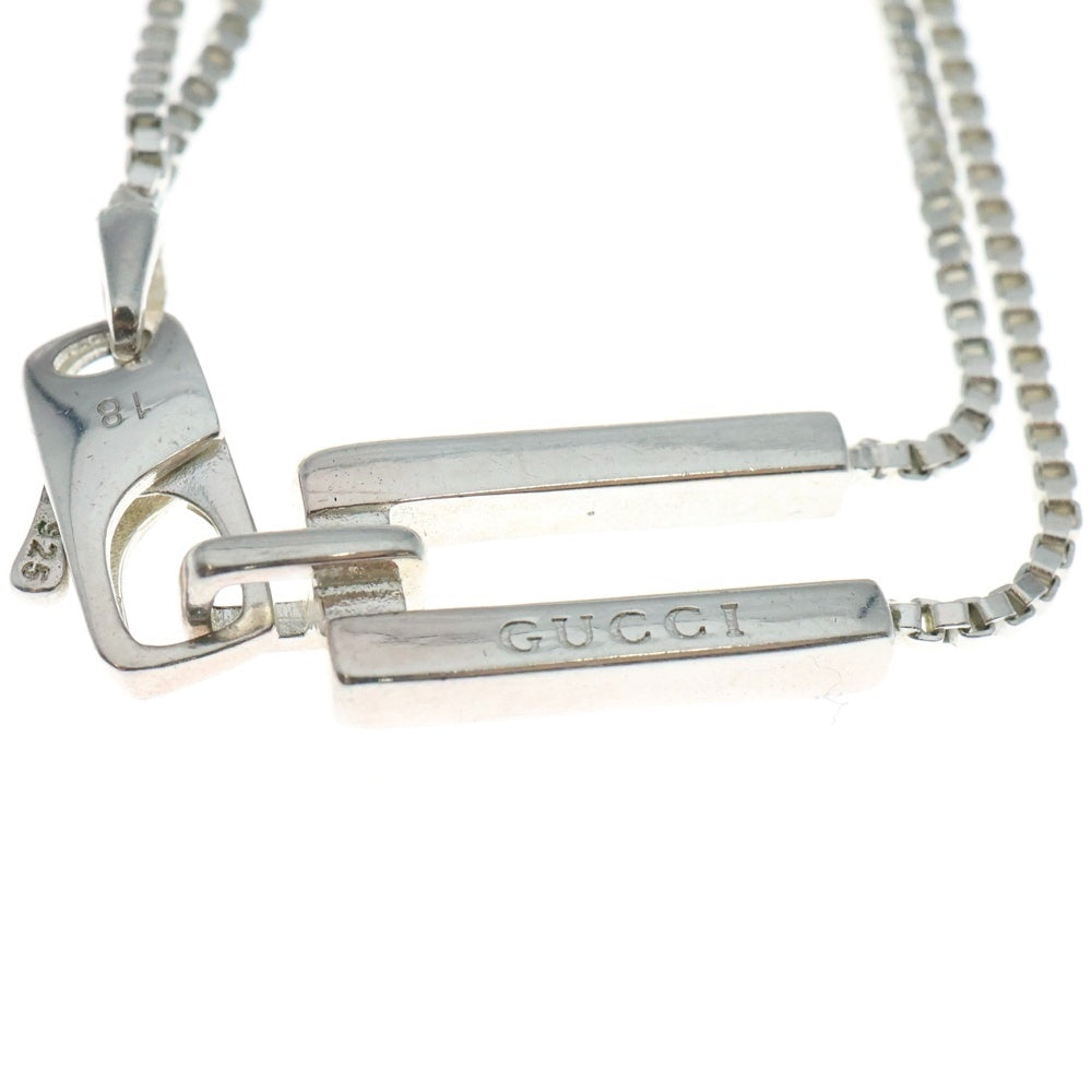 GUCCI(グッチ) ロゴ 2連 シルバー ブレスレット チェーン