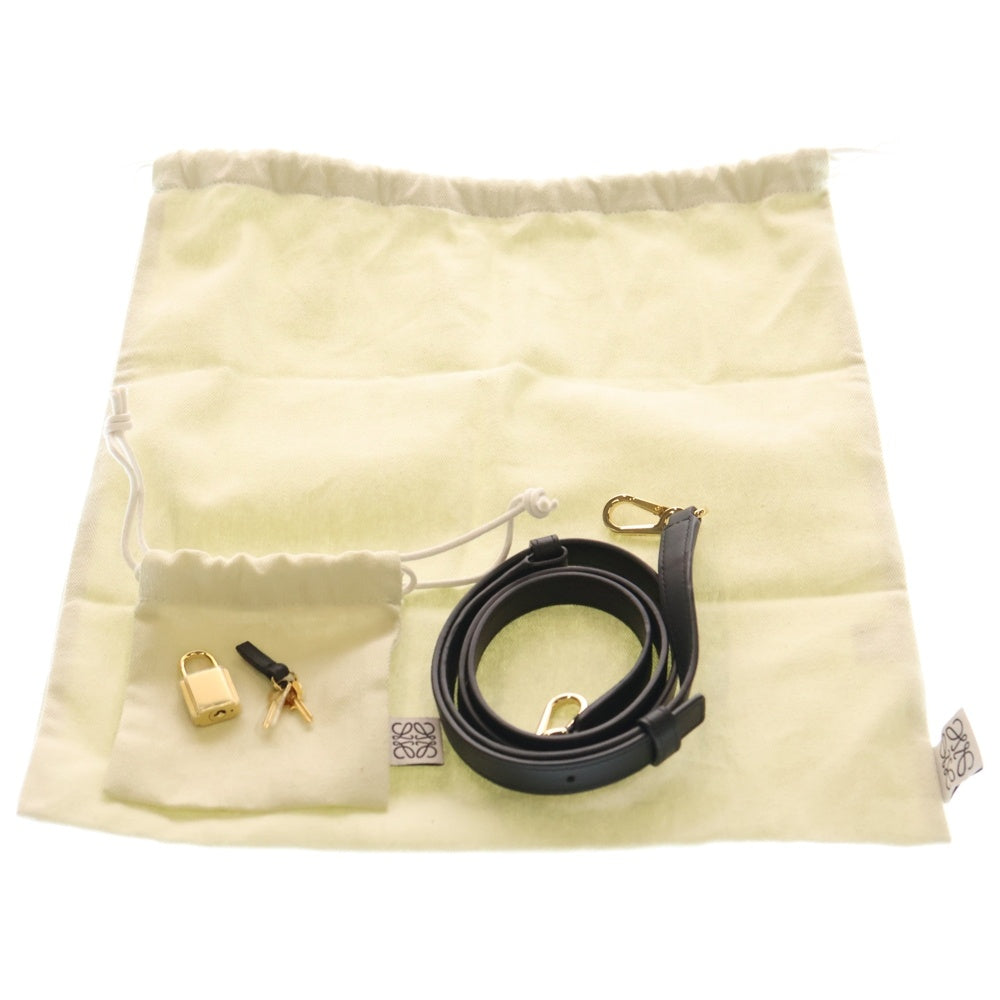 LOEWE(ロエベ) アマソナ23 アナグラム ハンドバッグ ミニボストンバッグ ブラック レザー 新型 レディース