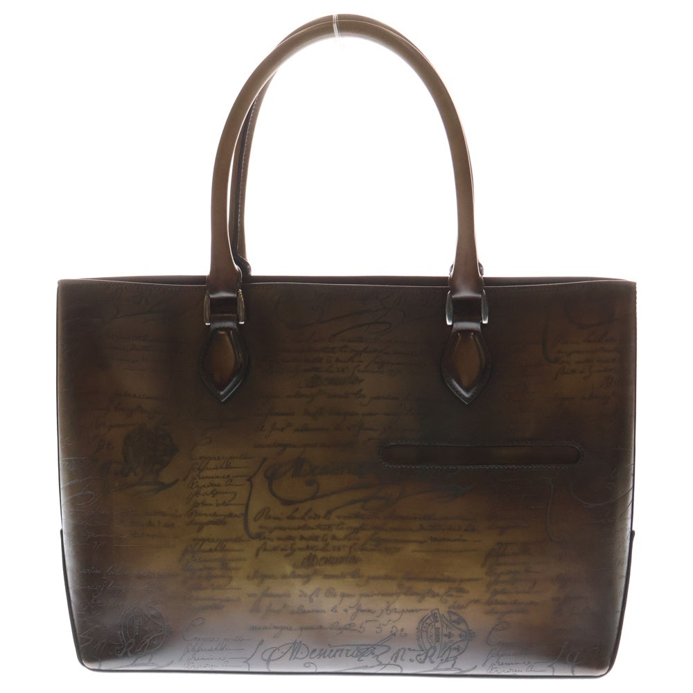 Berluti(ベルルッティ) カリグラフィ トゥジュールトートバッグ ブラウン スクリットレザー