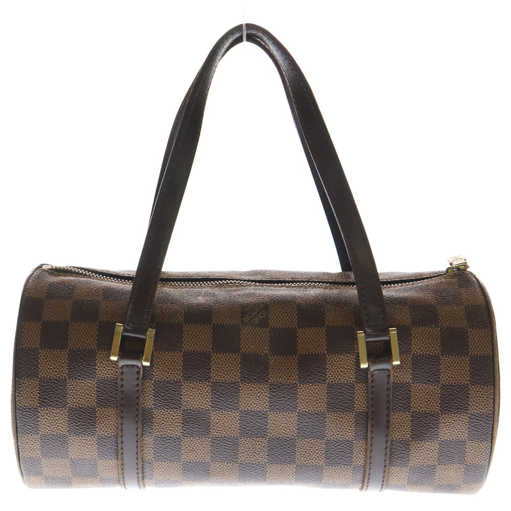 LOUIS VUITTON(ルイヴィトン) ダミエ パピヨン ハンドバッグ ミニボストンバッグ ブラウン レザー×PVC N51304 ゴールド金具 レディース