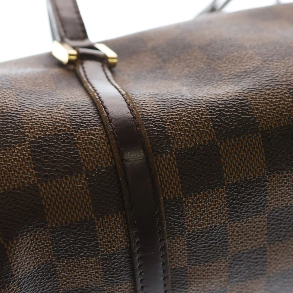 LOUIS VUITTON(ルイヴィトン) ダミエ パピヨン ハンドバッグ ミニボストンバッグ ブラウン レザー×PVC N51304 ゴールド金具 レディース