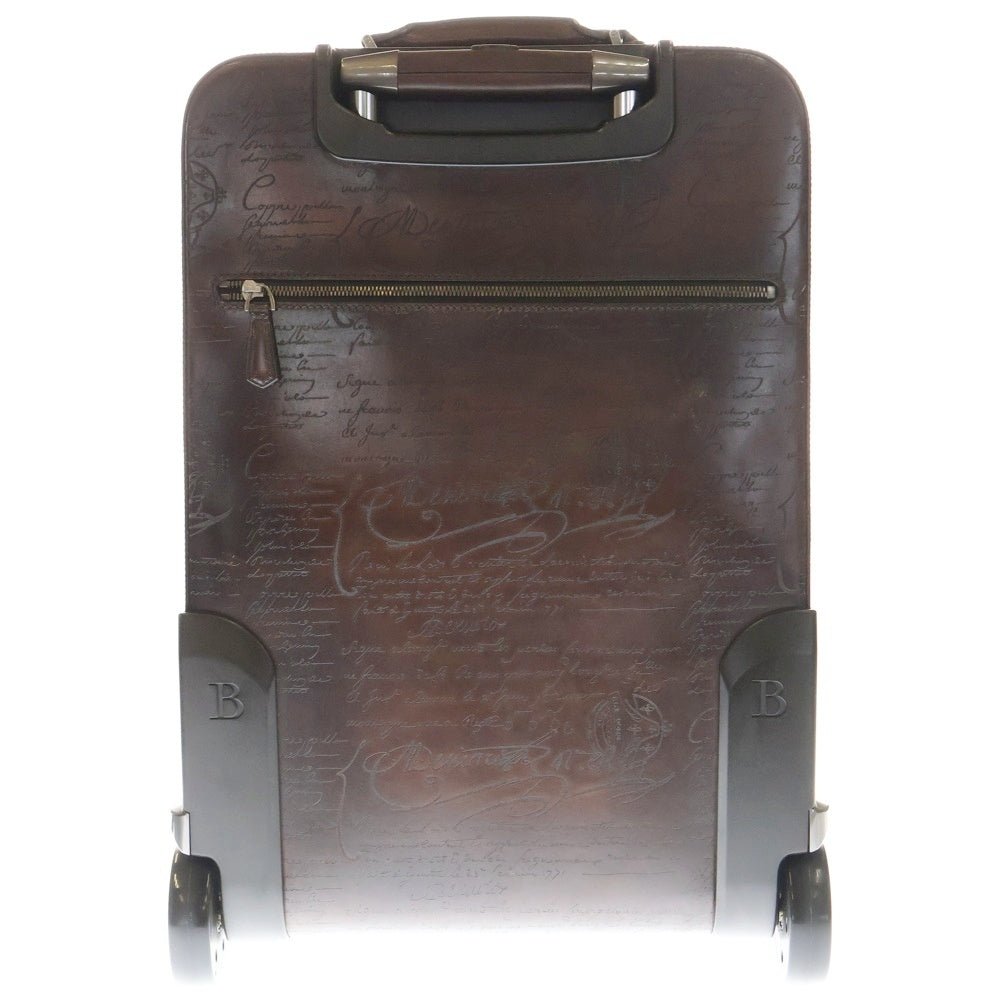 Berluti(ベルルッティ) フォーミュラ ローリング スーツケース ブラウン レザー カリグラフィー