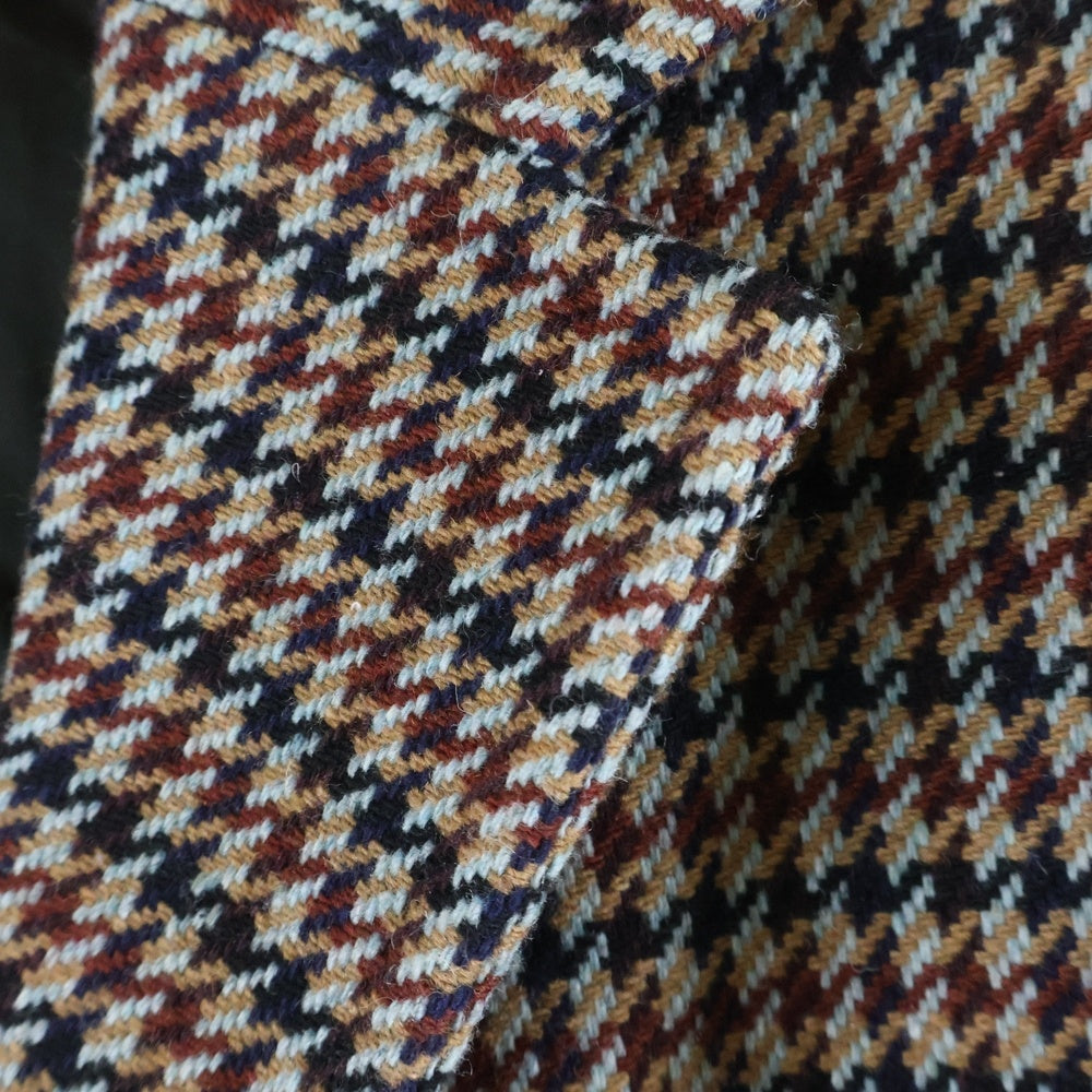 Acne Studios(アクネ ストゥディオズ) ハウンドトゥース ウール チェスターコート 千鳥格子 ブラウン FN-MN-OUTW000493