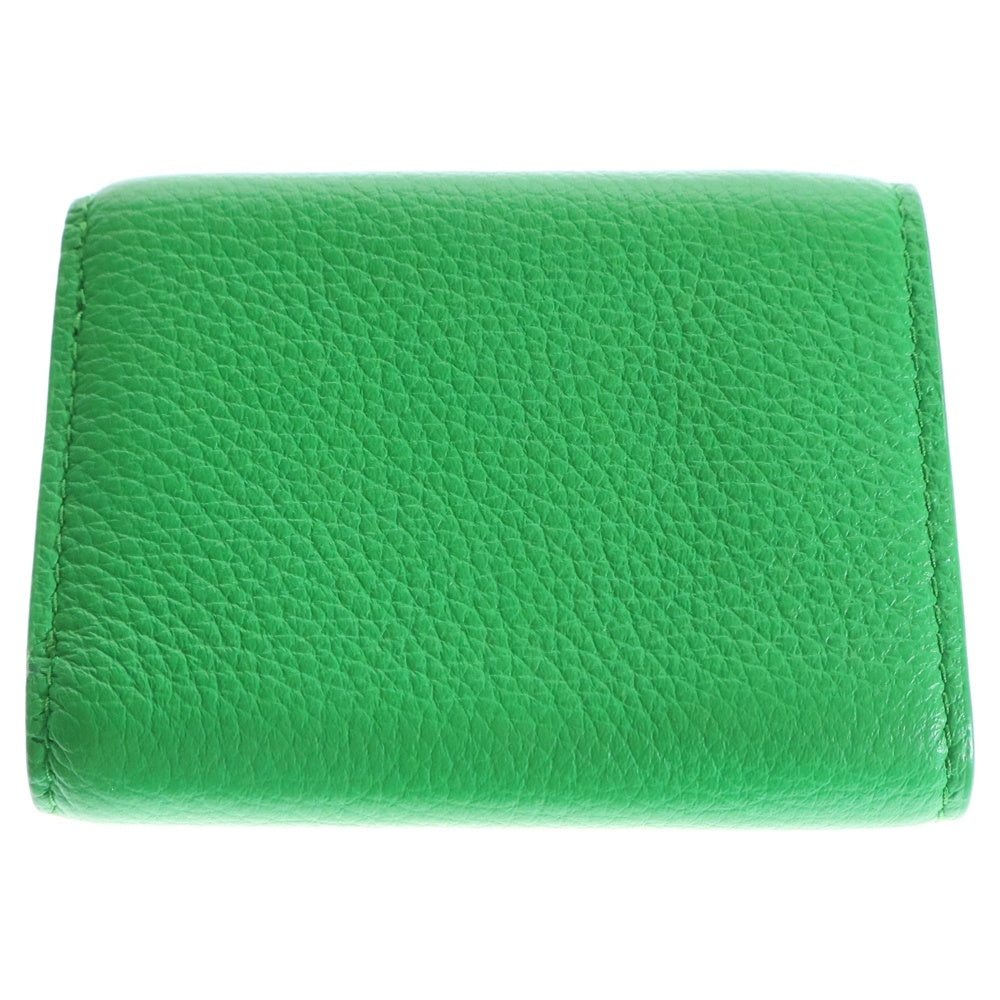 BOTTEGA VENETA(ボッテガヴェネタ) サンジェルマン フラグメントケース 財布 コインケース グリーン レザー ゴールド金具