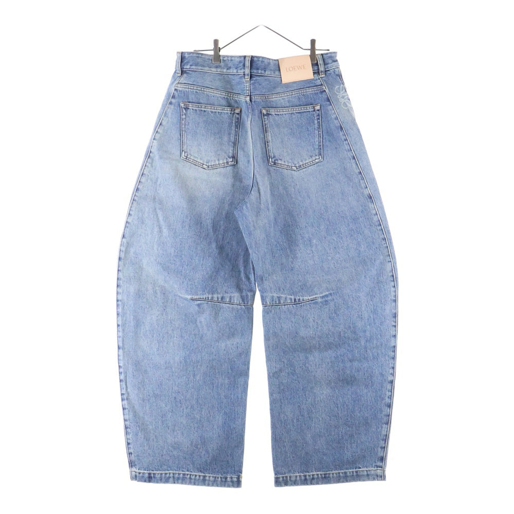 LOEWE(ロエベ) バレル ユーズド加工 ワイド デニム パンツ ジーンズ インディゴ S359Y11XCM レディース
