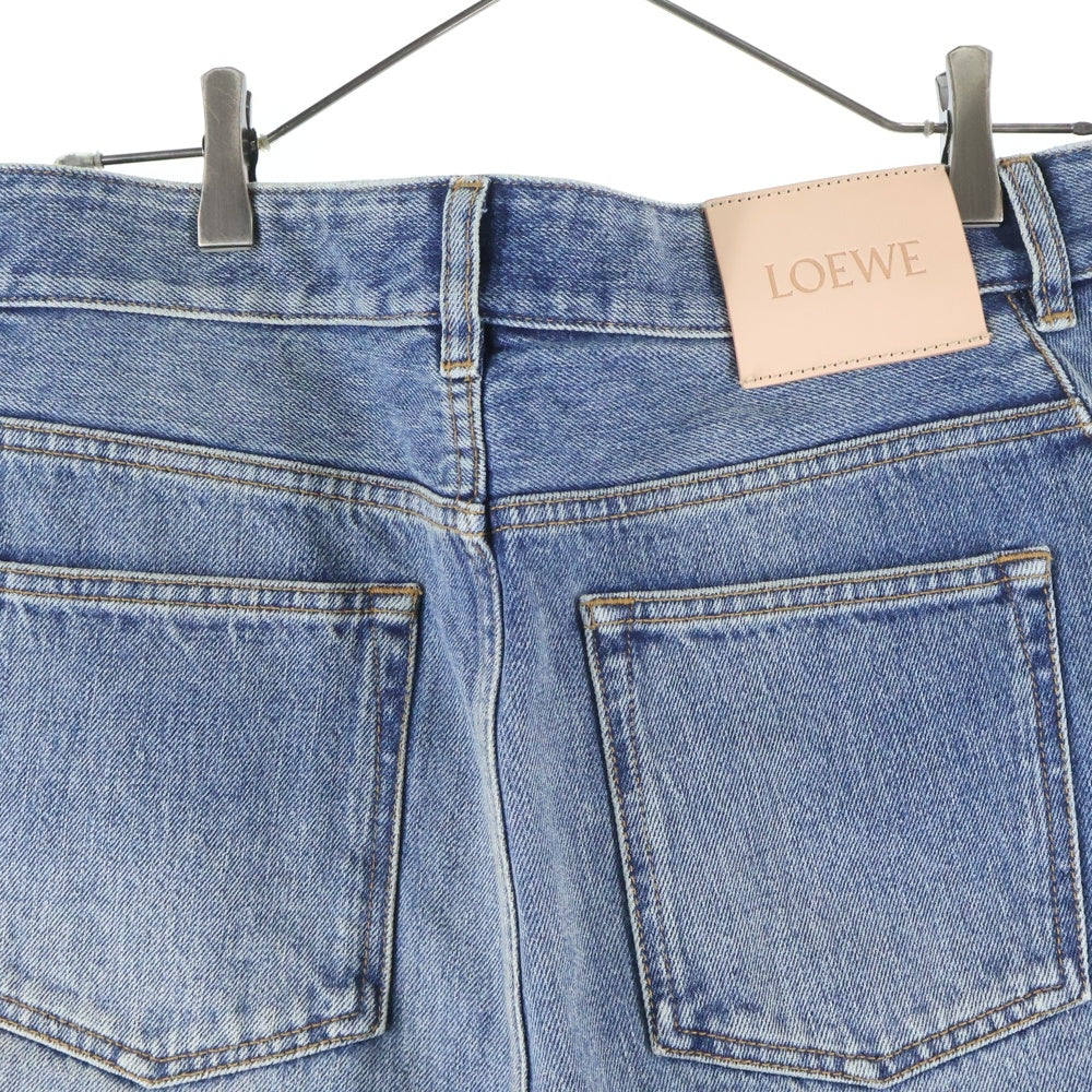 LOEWE(ロエベ) バレル ユーズド加工 ワイド デニム パンツ ジーンズ インディゴ S359Y11XCM レディース