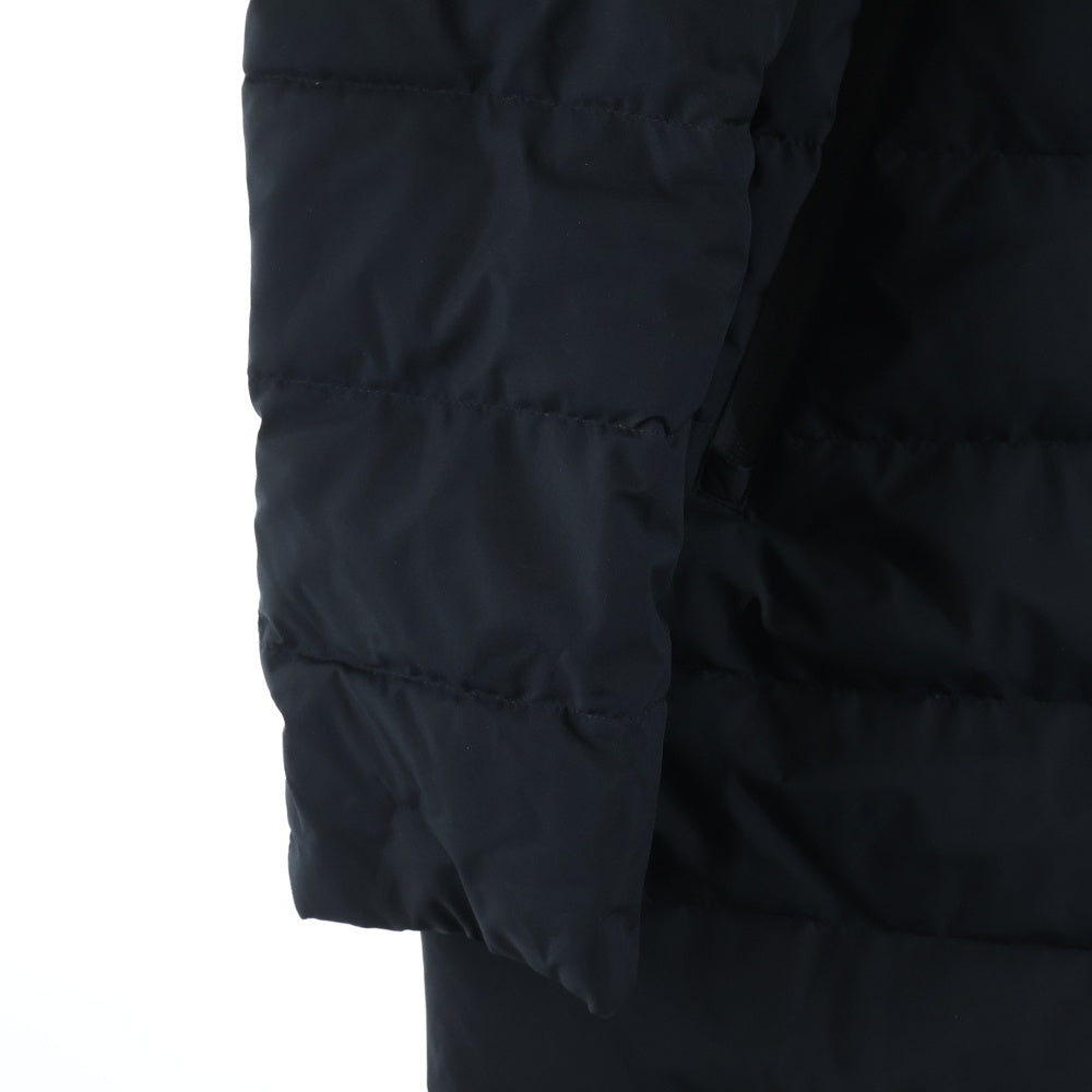 HERNO(ヘルノ) ラミナー フーデッド ジップアップ ダウン ロング ジャケット コート ブラック PL141UL-11106-9300