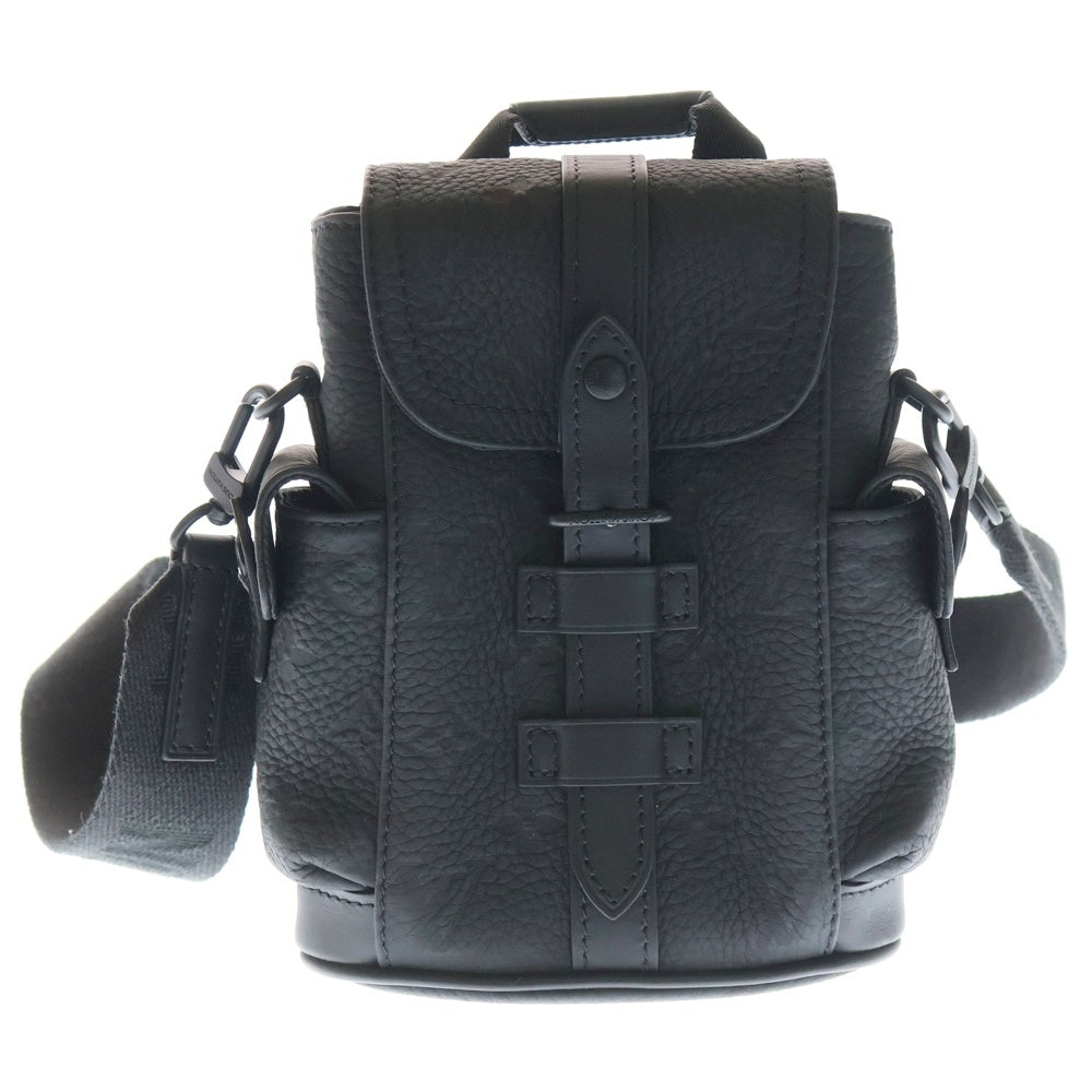 LOUIS VUITTON(ルイヴィトン) モノグラム クリストファーXS レザーショルダーバッグ ブラック M58495