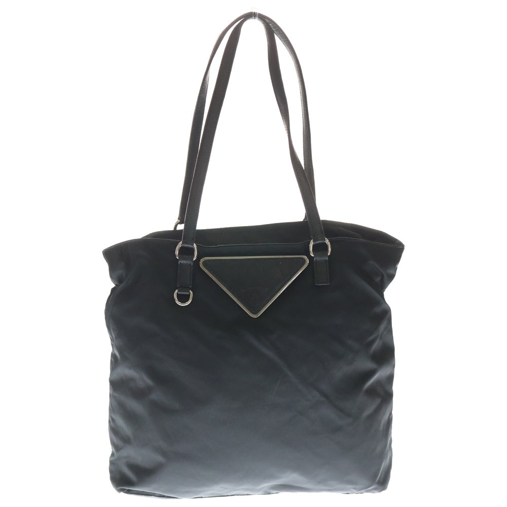 PRADA(プラダ) トートバッグ ハンドバッグ ブラック ナイロン シルバー金具 レディース