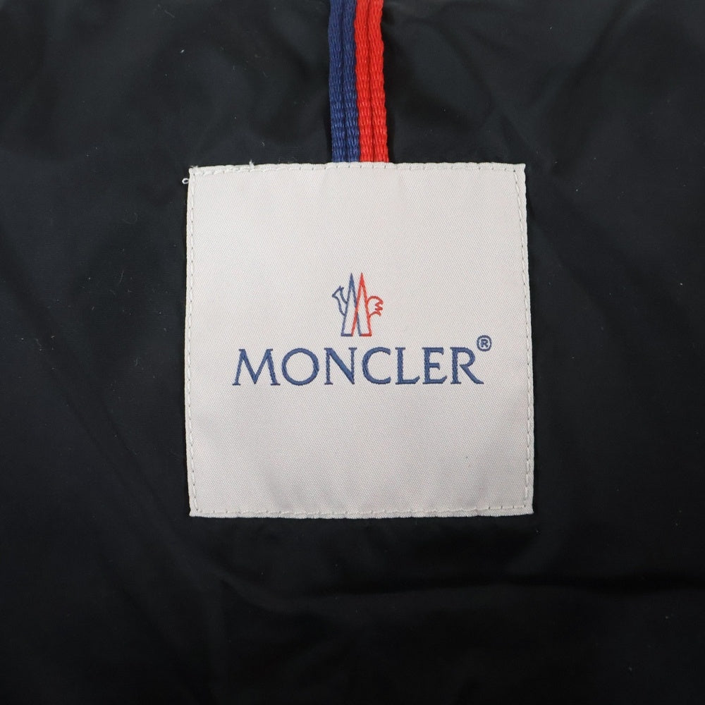 MONCLER(モンクレール) 17AW MIRIELON ミリエロン ワッペンロゴ スタンドカラー ジップアップ ダウン ロングジャケット コート ブラック レディース C20934999005 54155