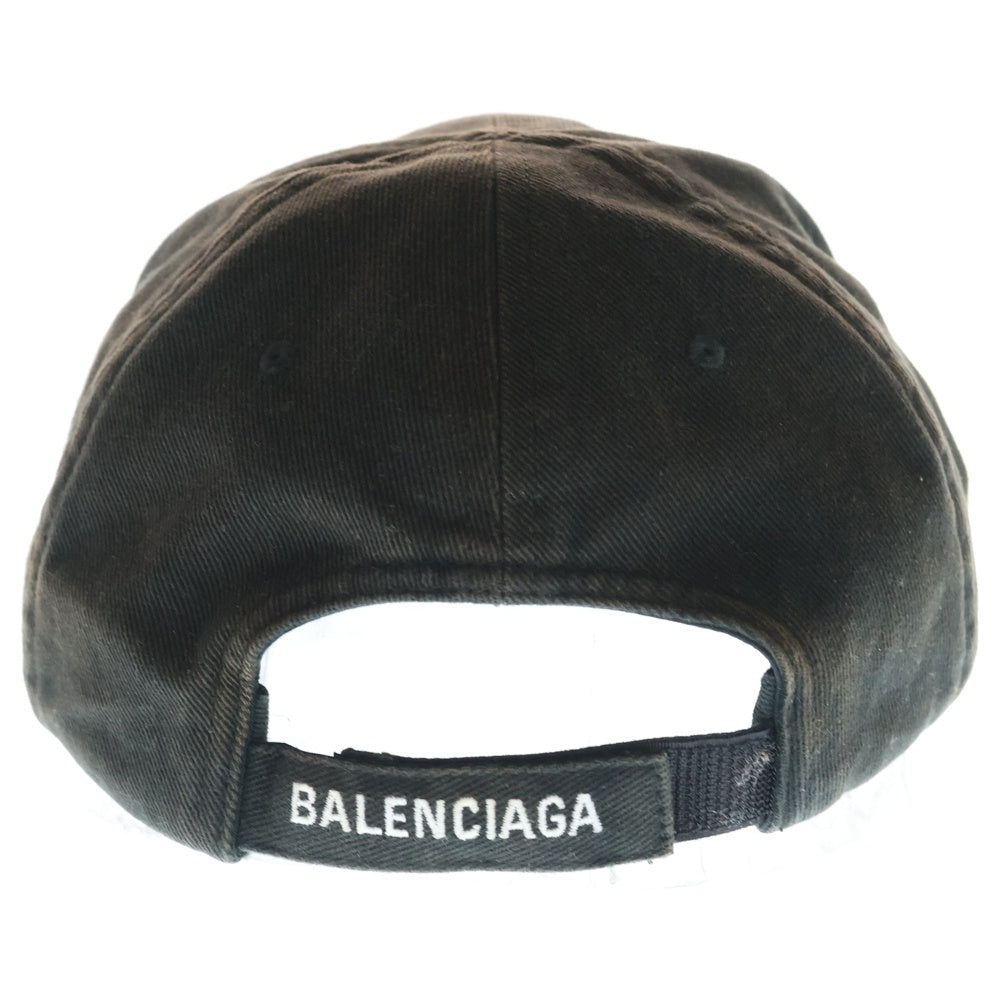 BALENCIAGA(バレンシアガ) NASA ロゴ刺繍 6パネル ベースボールキャップ 帽子 ブラック