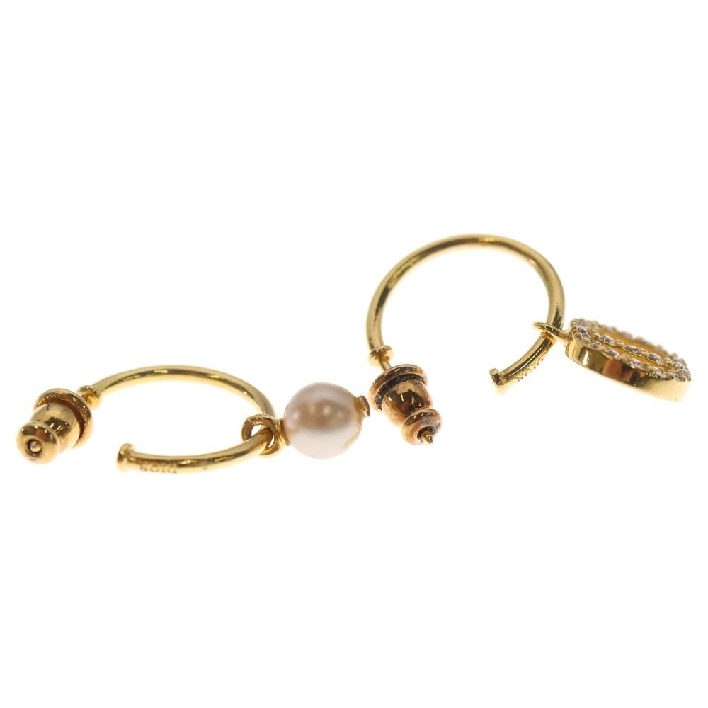 Christian Dior(クリスチャンディオール) Petit ストーン パール ピアス ゴールド金具 アクセサリー レディース