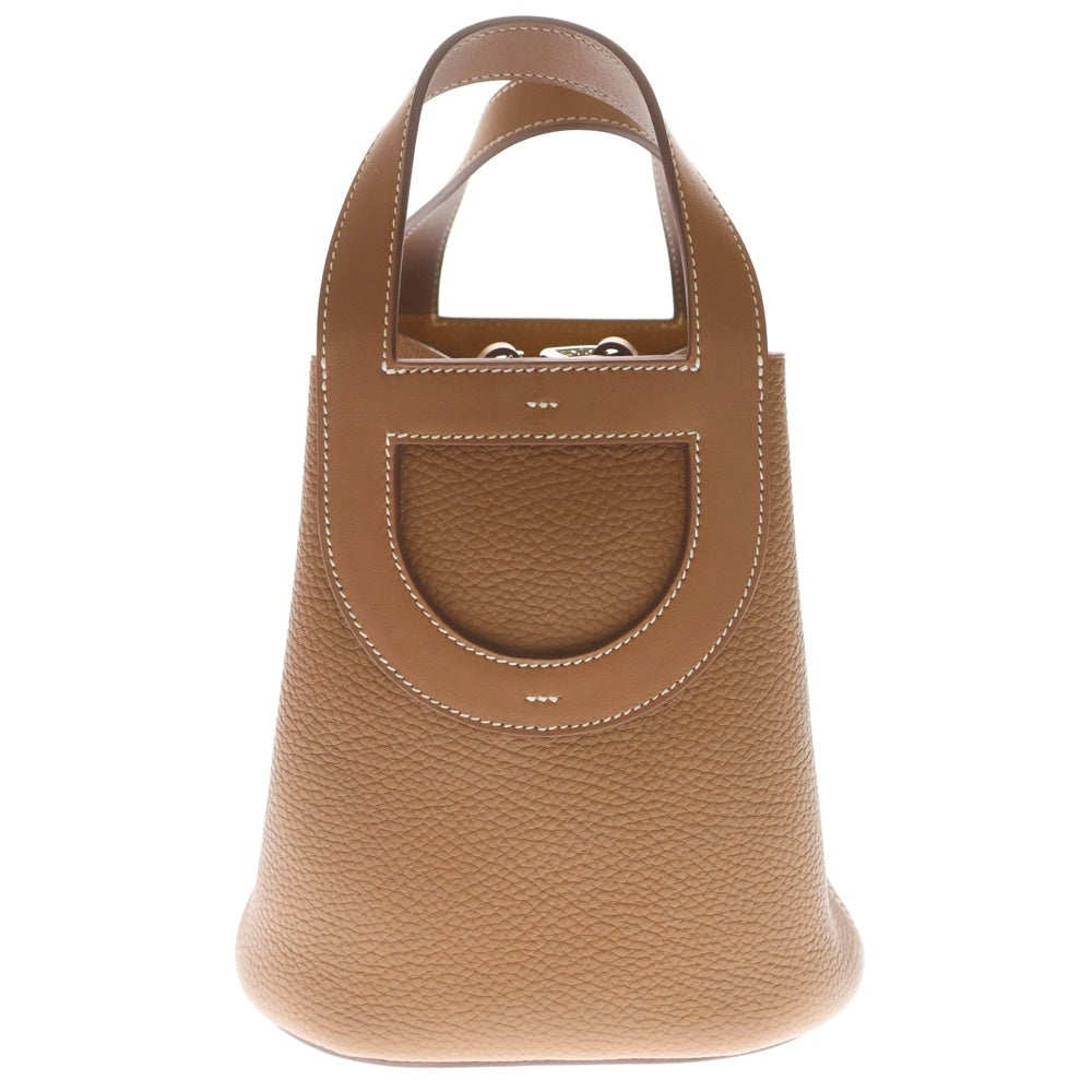 HERMES(エルメス) インザループ18 ゴールド トリヨン レザーハンドバッグ B刻印 SV金具 レディース
