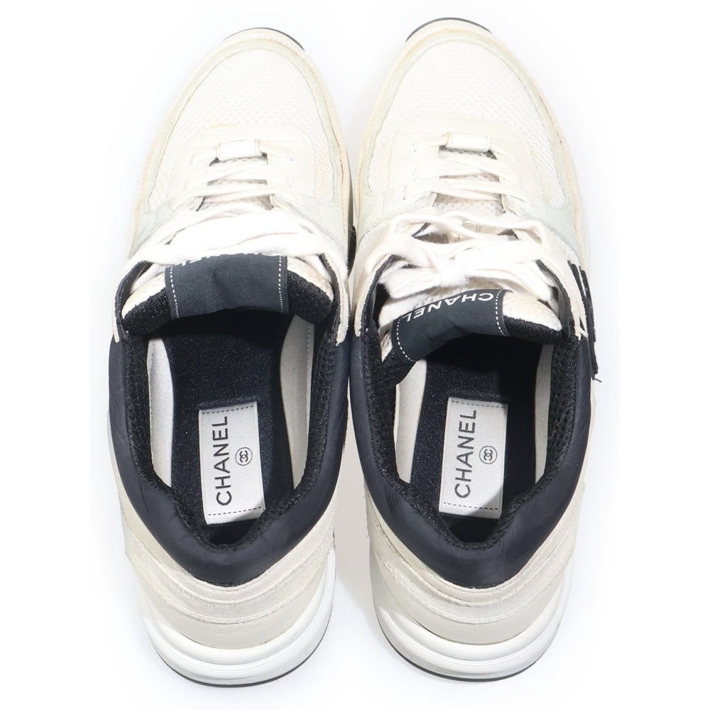 CHANEL(シャネル) ココマーク スエードレザー メッシュ レースアップ