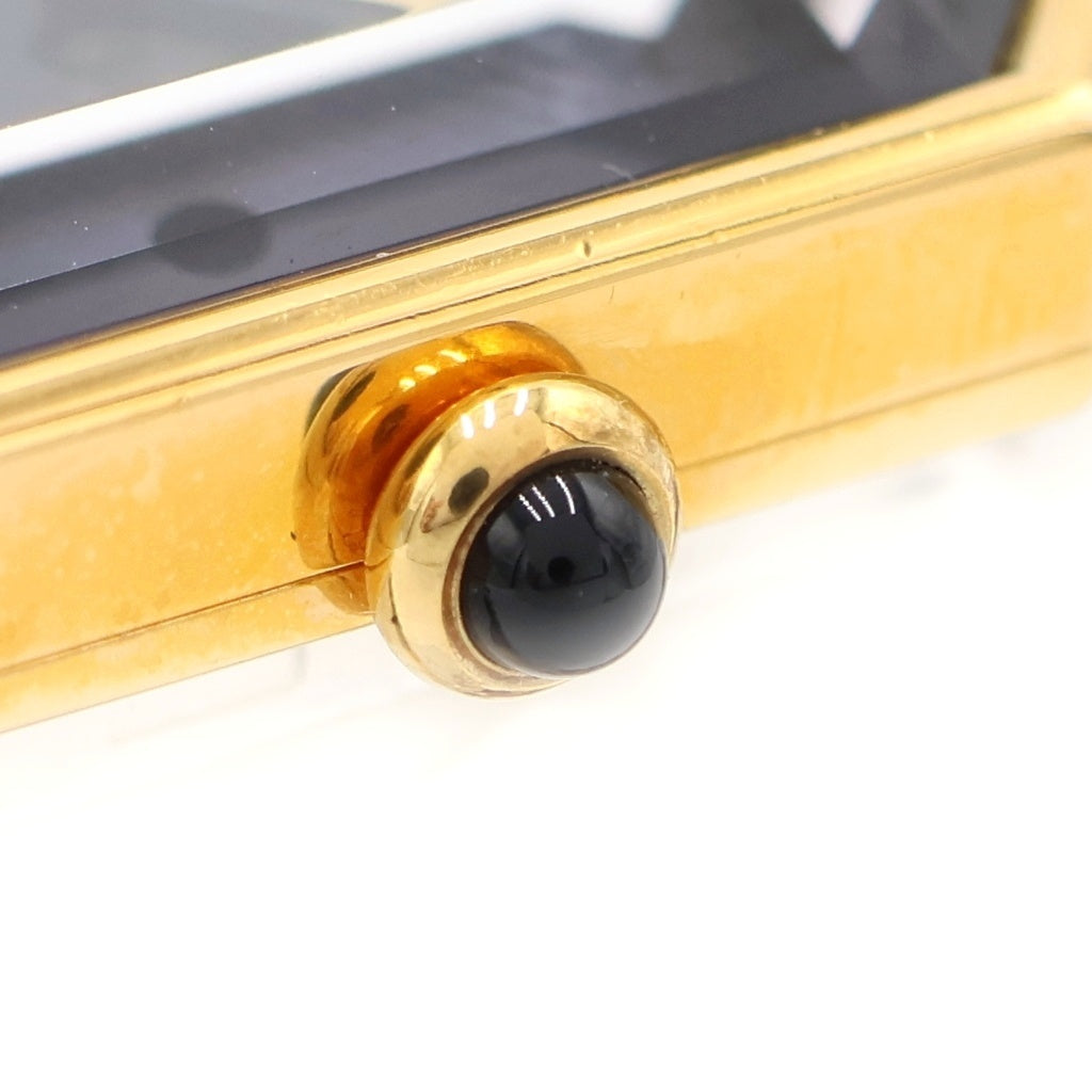 CHANEL(シャネル) プルミエールS 黒文字盤 GP×レザー/QZ クォーツ 電池式 腕時計 H0001