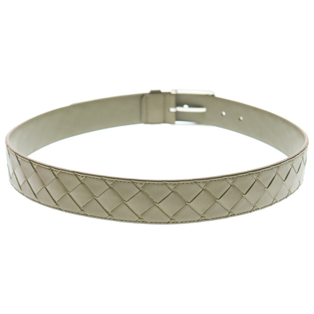 BOTTEGA VENETA(ボッテガヴェネタ) イントレチャート ベルト カーキ レザー 60/82
