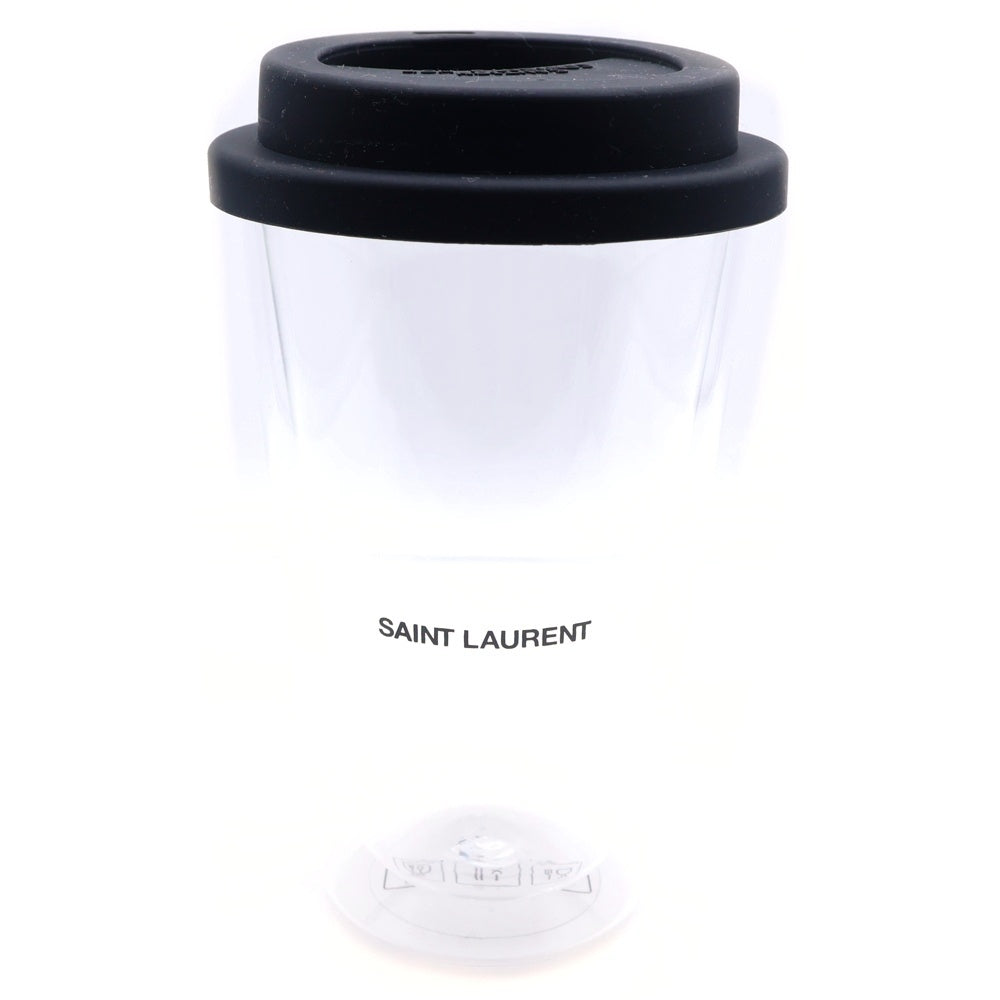 SAINT LAURENT PARIS(サンローランパリ) ■クリアタンブラー ログ ブラック