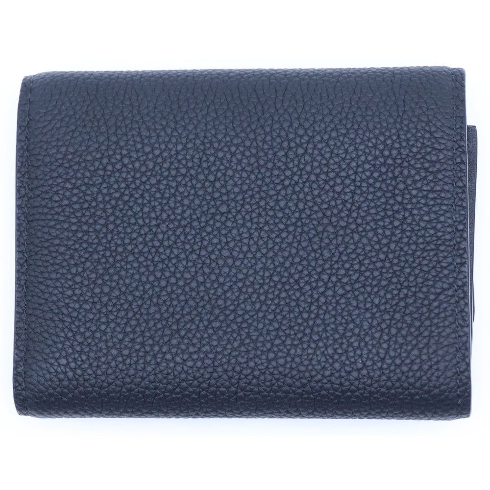 LOUIS VUITTON(ルイヴィトン) LVアエログラム ヴィクター・ウォレット 三つ折り財布 コンパクトウォレット コインケース ブラック レザー M26250 シルバー金具 レディース