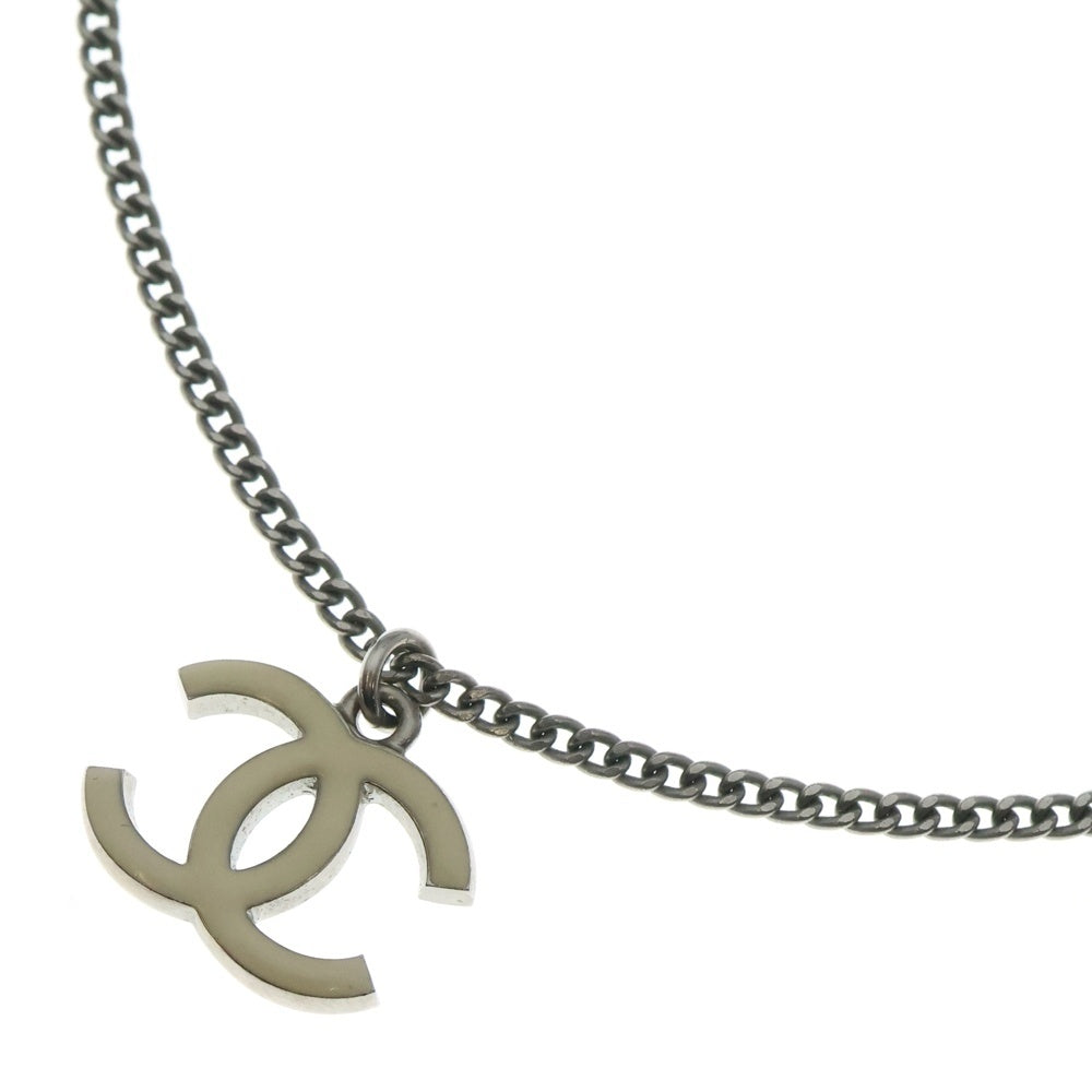CHANEL(シャネル) ココマーク パールネックレス ペンダント チェーン シルバー アイボリー C19C レディース