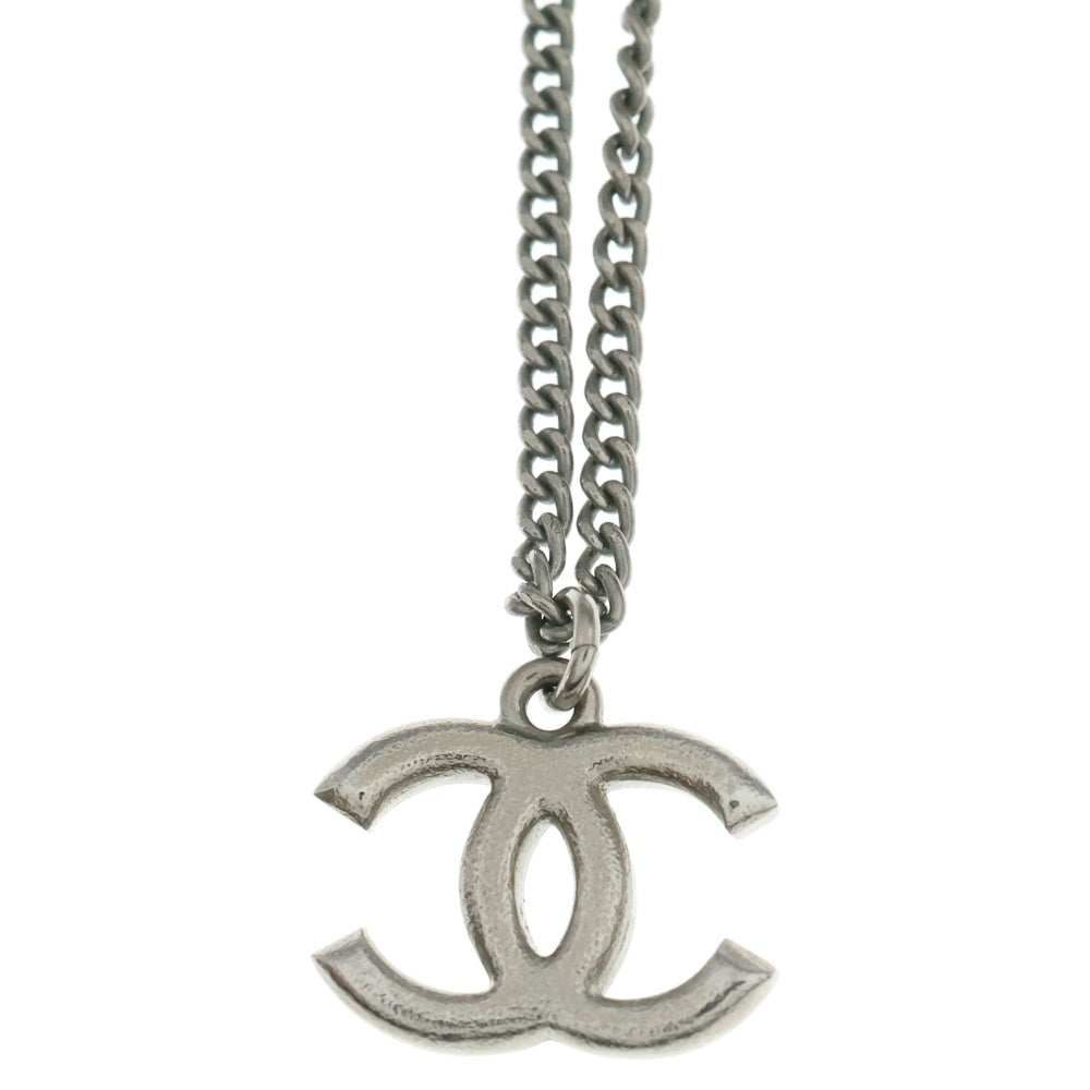 CHANEL(シャネル) ココマーク パールネックレス ペンダント チェーン シルバー アイボリー C19C レディース