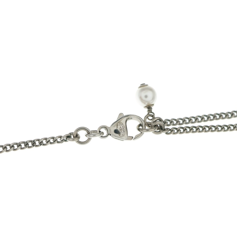 CHANEL(シャネル) ココマーク パールネックレス ペンダント チェーン シルバー アイボリー C19C レディース