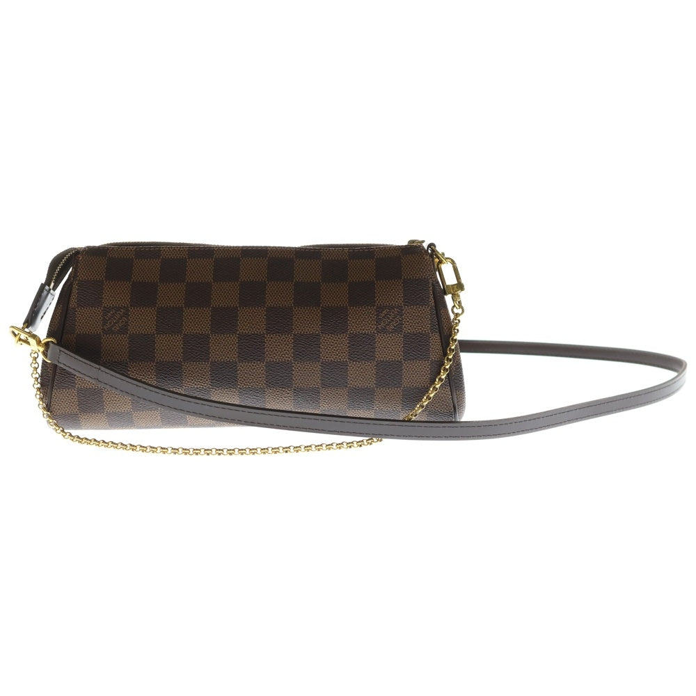 LOUIS VUITTON(ルイヴィトン) ダミエ エヴァ ショルダーバッグ チェーンバッグ ブラウン レザー×PVC N55213 ゴールド金具 レディース