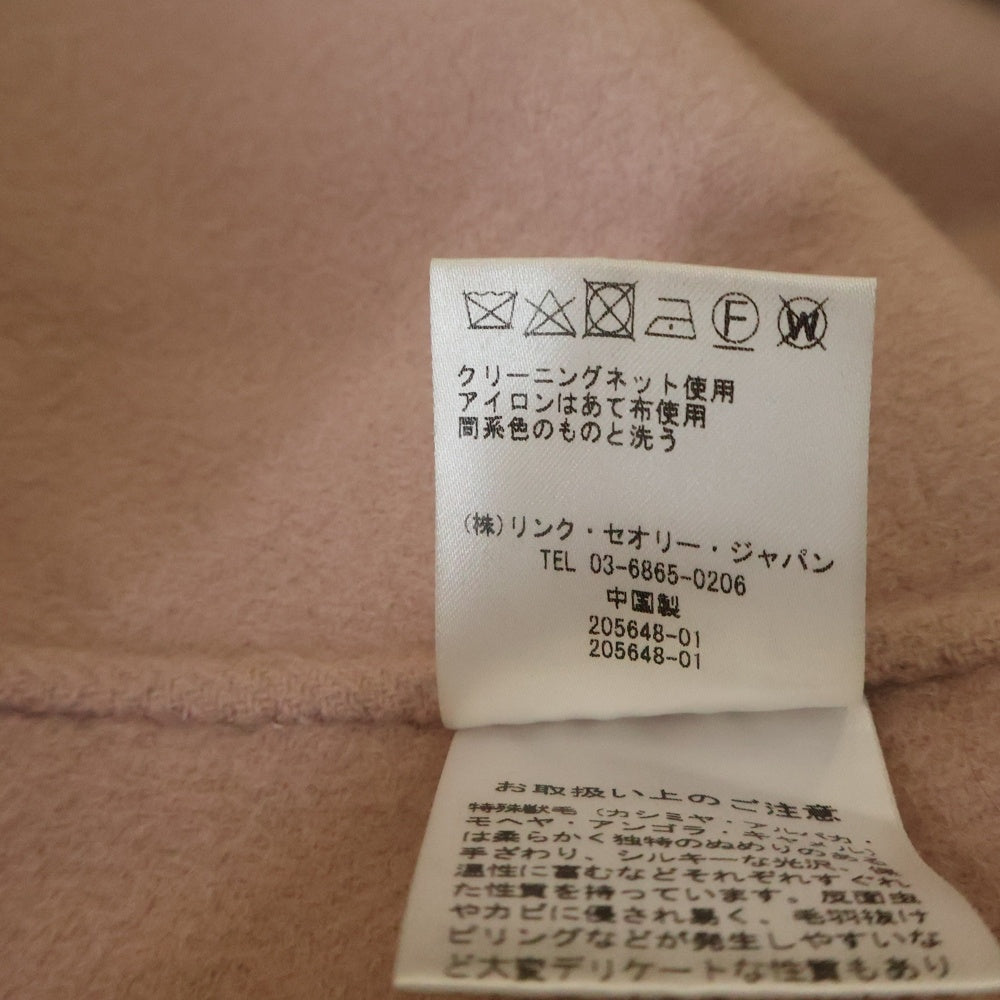 theory(セオリー) ウール チェスターコート ピンク レディース