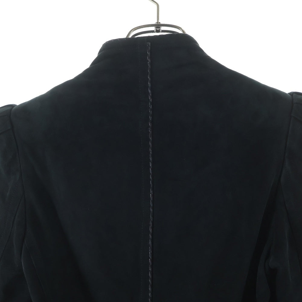 GUCCI(グッチ) スエードレザー 5B ギャザーショルダー ジャケット ブラック レディース