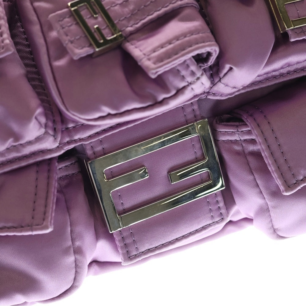 FENDI(フェンディ) 22AW マルチポケット ショルダーバッグ ミニバッグ パープル シルバー金具 レディース