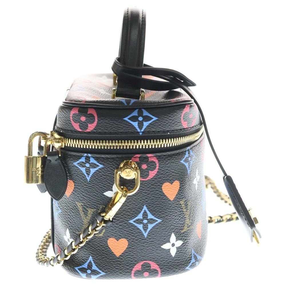LOUIS VUITTON(ルイヴィトン) モノグラム ゲームオン ヴァニティPM チェーンバッグ ハンドバッグ ブラック ノワール レザー M57482 ゴールド金具 レディース