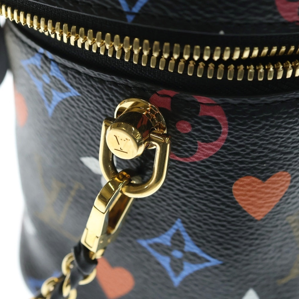 LOUIS VUITTON(ルイヴィトン) モノグラム ゲームオン ヴァニティPM チェーンバッグ ハンドバッグ ブラック ノワール レザー M57482 ゴールド金具 レディース