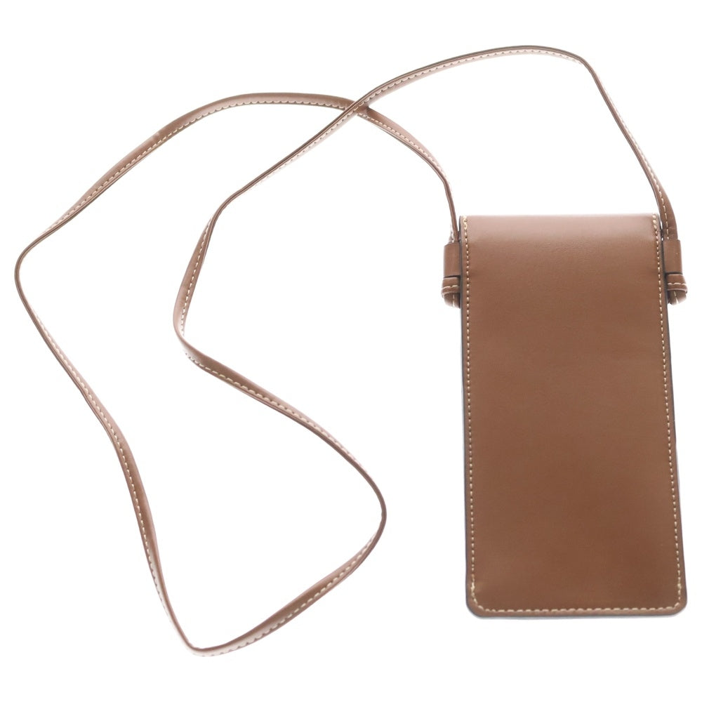 CELINE(セリーヌ) サングラスケース 小物入れ ミニショルダーバッグ ブラウン レザー レディース