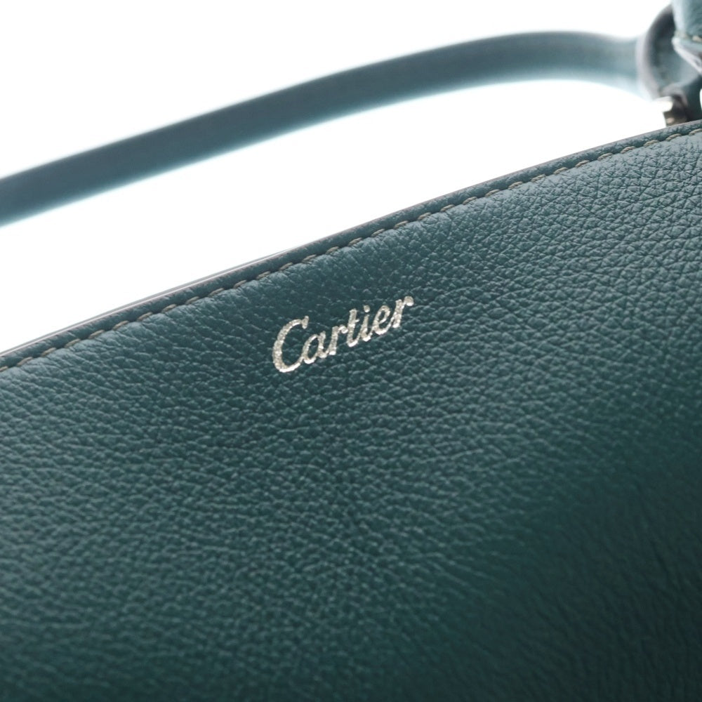 Cartier(カルティエ) Cドゥカルティエ 2WAYハンドバッグ ショルダーバッグ グリーン レザー レディース