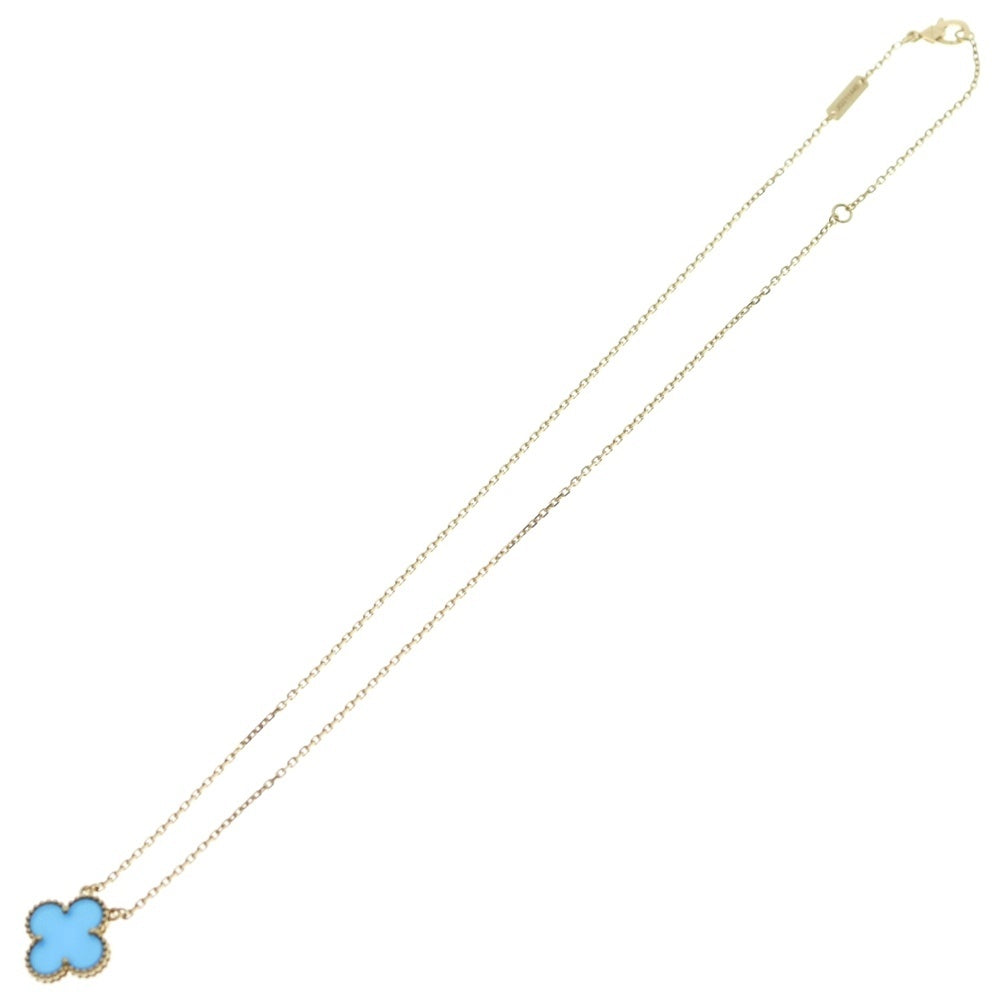 Van Cleef & Arpels(ヴァンクリーフアンドアーペル) ヴィンテージアルハンブラ ブルーアゲート ネックレス イエローゴールド Au750YG VCARP9SY00 レディース