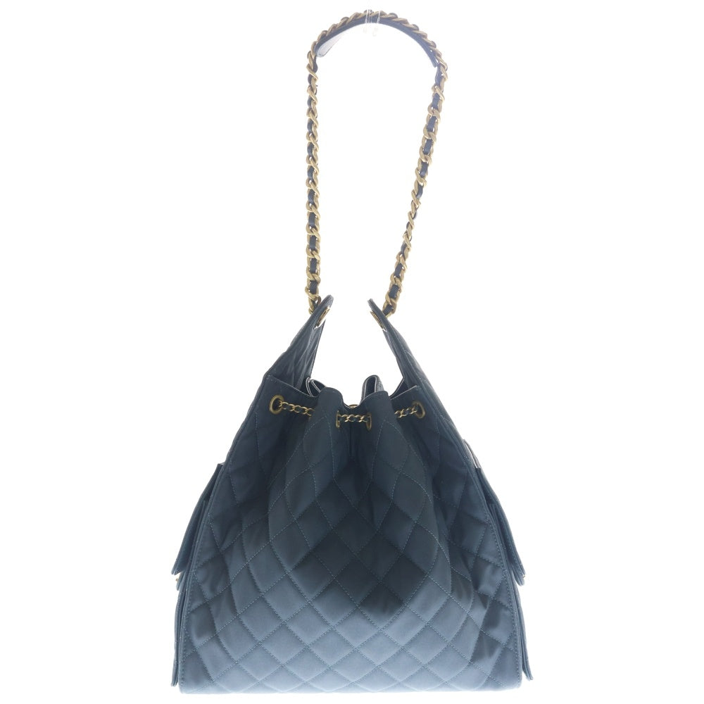 CHANEL(シャネル) シャネル25 スモール チェーン ワンショルダー バッグ ゴールド金具 ネイビー プレート レディース