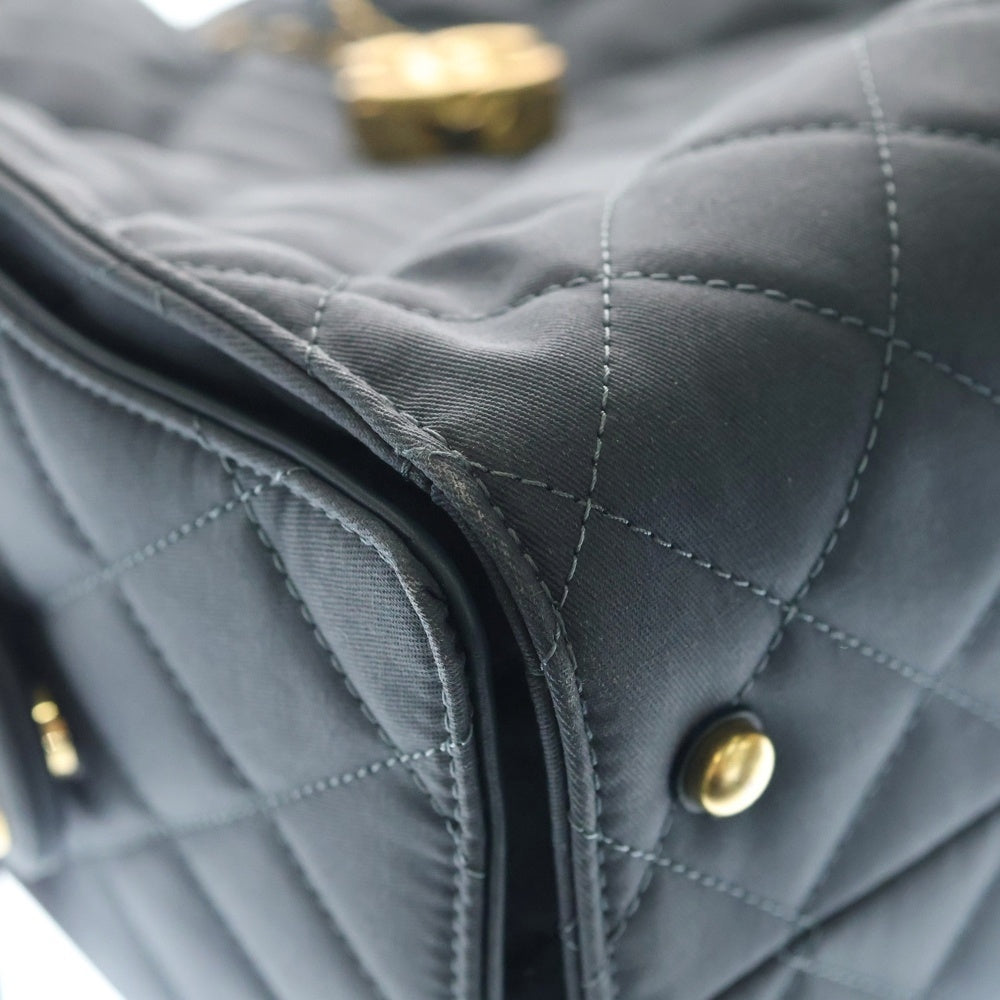 CHANEL(シャネル) シャネル25 スモール チェーン ワンショルダー バッグ ゴールド金具 ネイビー プレート レディース