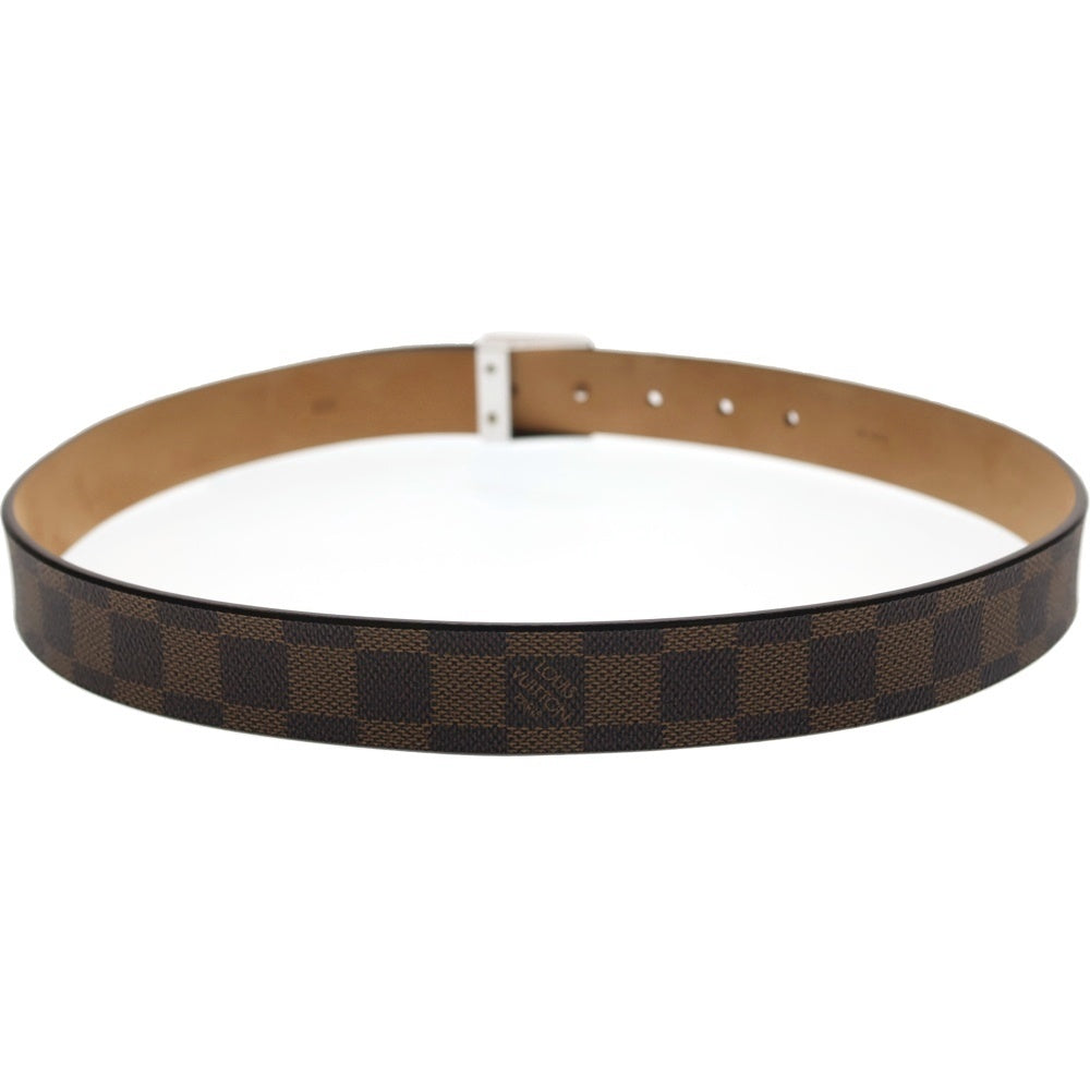 LOUIS VUITTON(ルイヴィトン) ダミエ サンチュール キャレ ベルト ブラウン M6881U シルバー金具