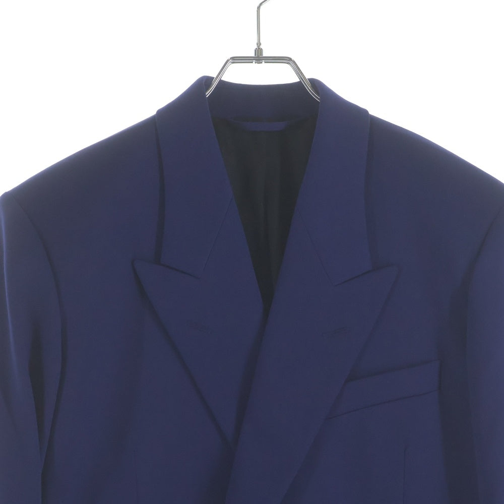 BALENCIAGA(バレンシアガ) ゴールドボタン ウール ダブルブレスト テーラードジャケット ブルー 643401 レディース