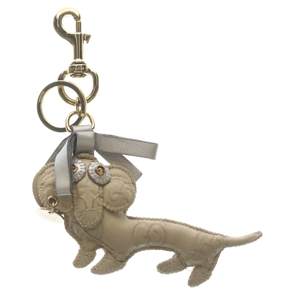 GUCCI(グッチ) 犬 ドッグモチーフ チャーム キーホルダー レディース