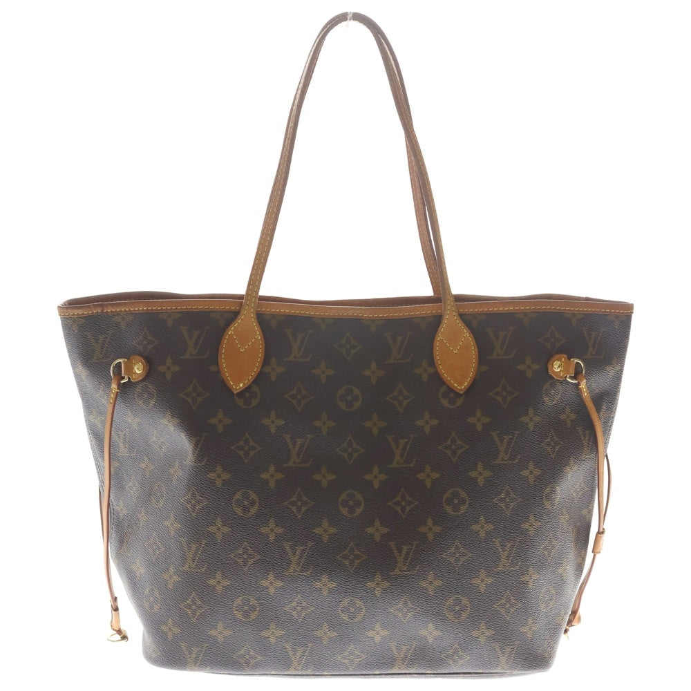 LOUIS VUITTON(ルイヴィトン) モノグラム ネヴァーフルMM トートバッグ ハンドバッグ ブラウン レザー×PVC M40156 ゴールド金具 レディース