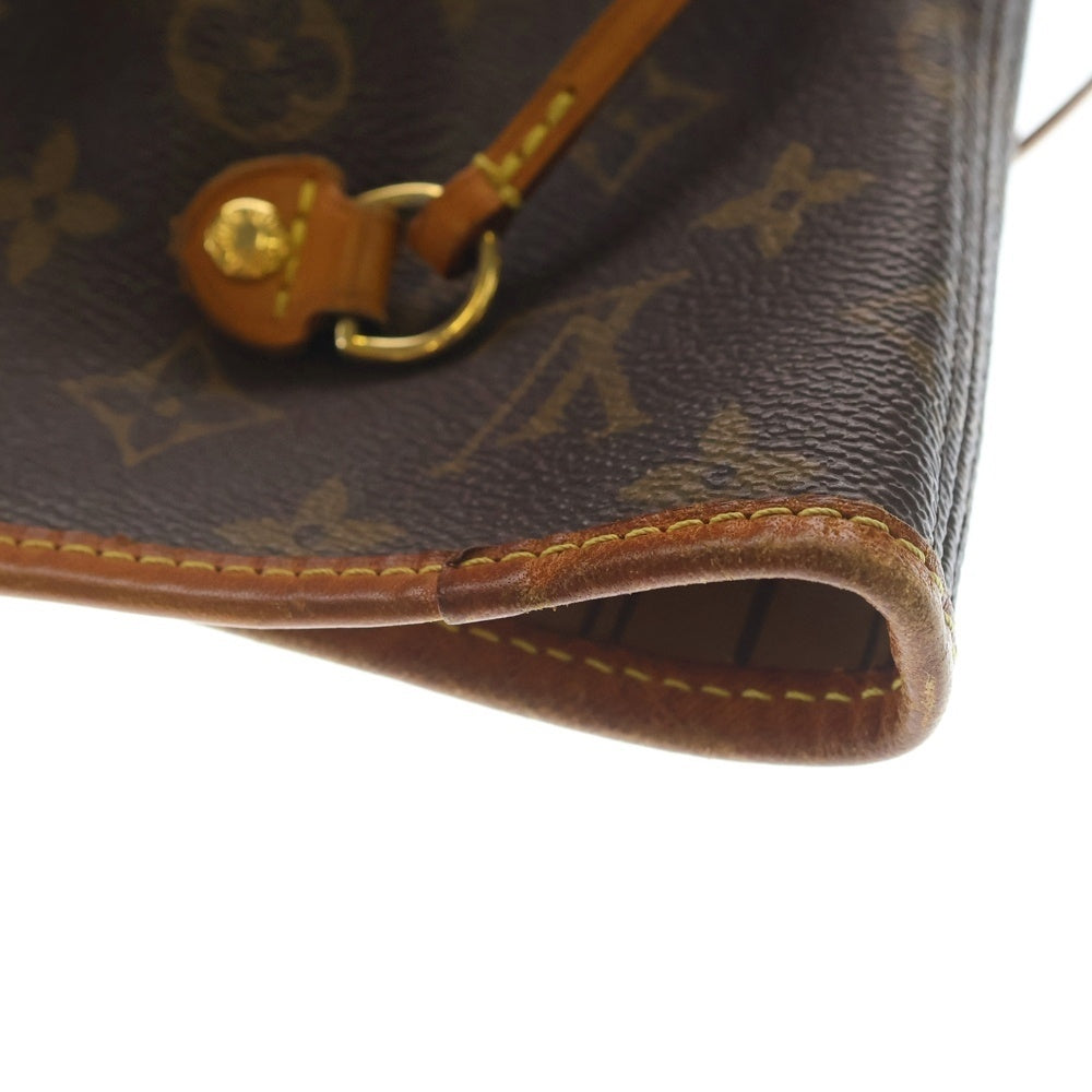 LOUIS VUITTON(ルイヴィトン) モノグラム ネヴァーフルMM トートバッグ ハンドバッグ ブラウン レザー×PVC M40156 ゴールド金具 レディース