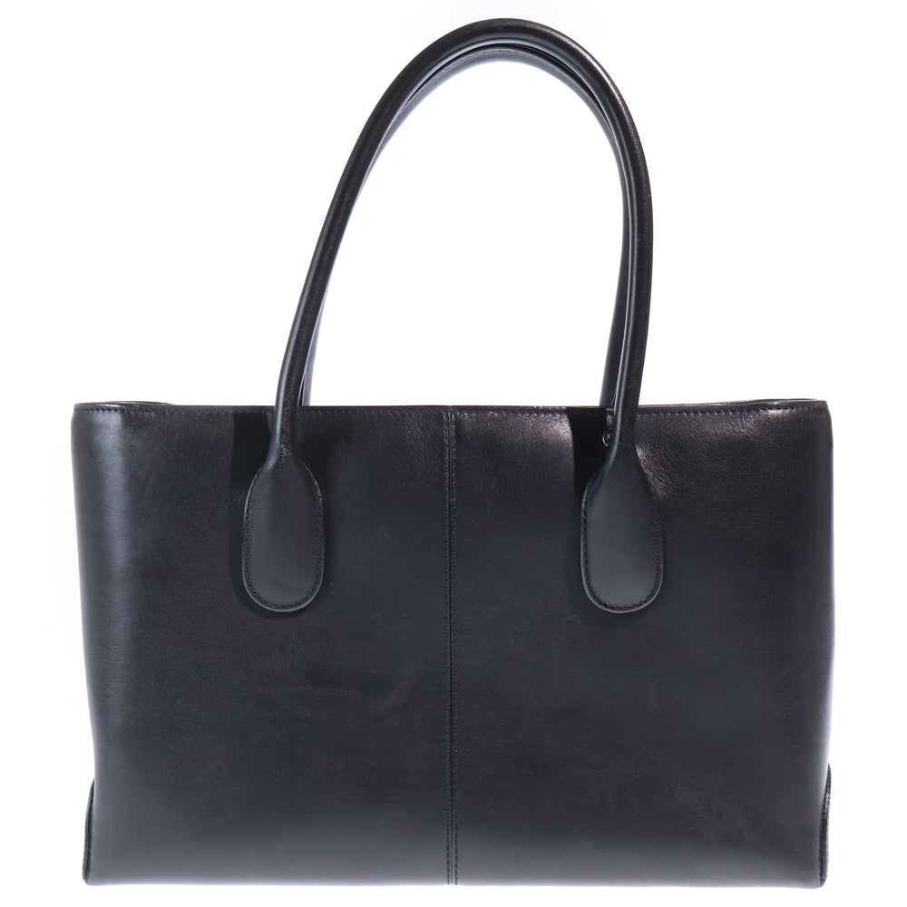 TOD'S(トッズ) レザー ハンド トートバッグ シルバー金具 ブラック
