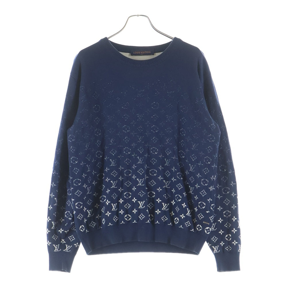 LOUIS VUITTON(ルイヴィトン) 22SS モノグラム グラディエント クルーネック 長袖ニット セーター ネイビー RM221Q USO HKN44W レディース