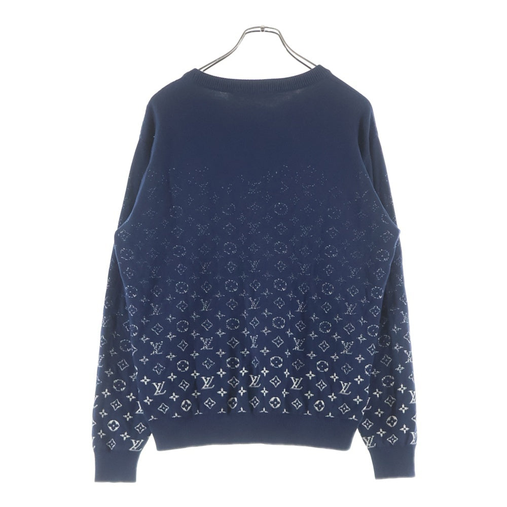 LOUIS VUITTON(ルイヴィトン) 22SS モノグラム グラディエント クルーネック 長袖ニット セーター ネイビー RM221Q USO HKN44W レディース